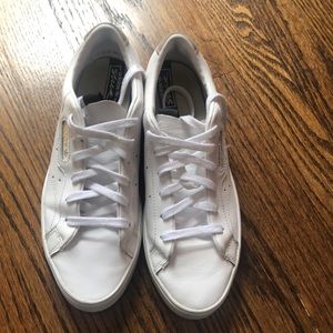 Adidas white shoes, gently worn
